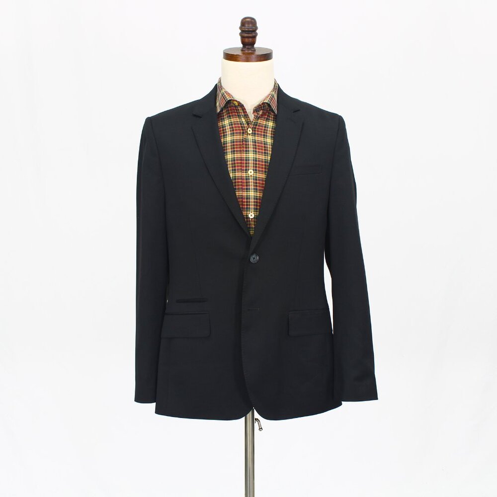 Express 40R Black Blazer Sport Coat Jacket 2-Button Solid T898